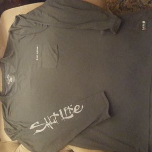 XXL gray saltlife performance long sleeve shirt